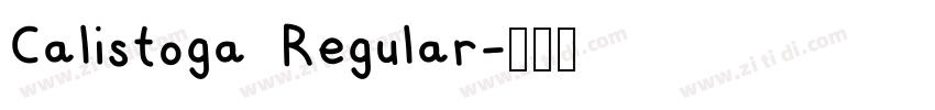 Calistoga  Regular字体转换
